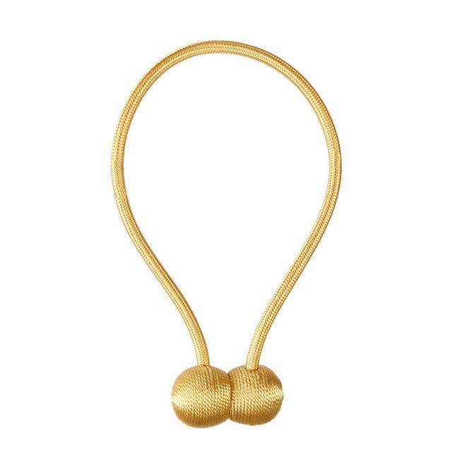 Magnetic Curtain Tieback Set Golden Yellow