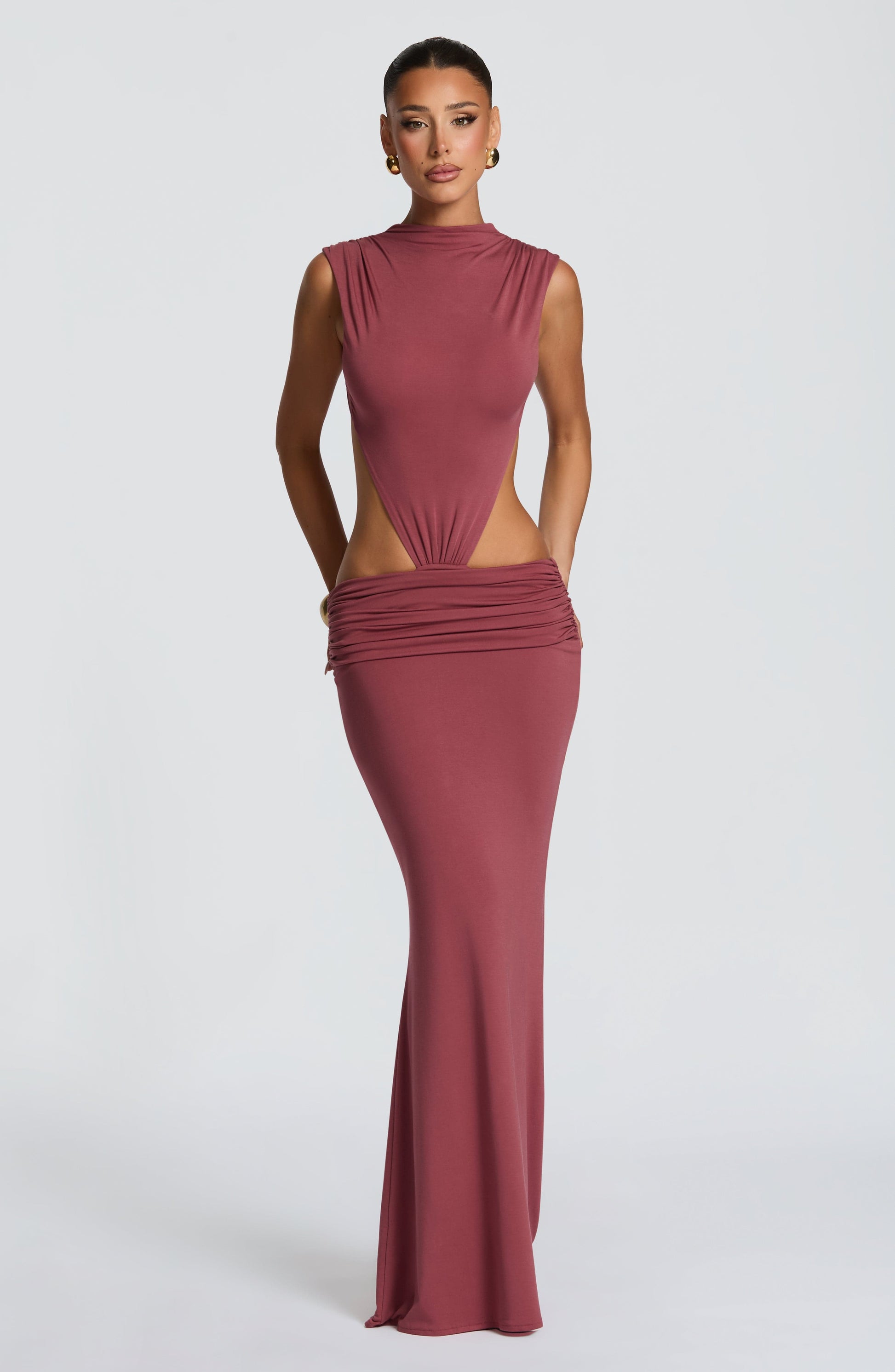 Fenella Maxi Dress Rose Brown