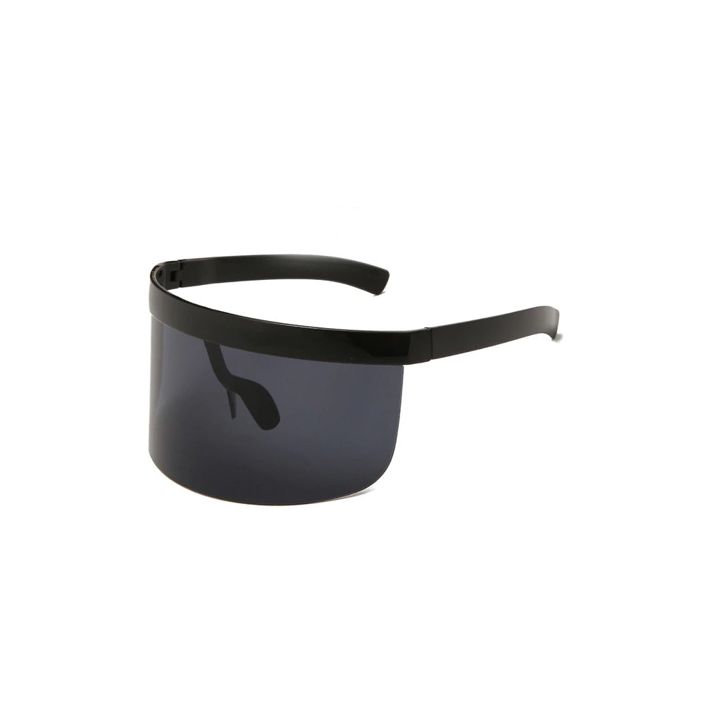 Futuristic Shield Visor Sunglasses black