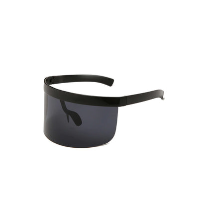 Futuristic Shield Visor Sunglasses black