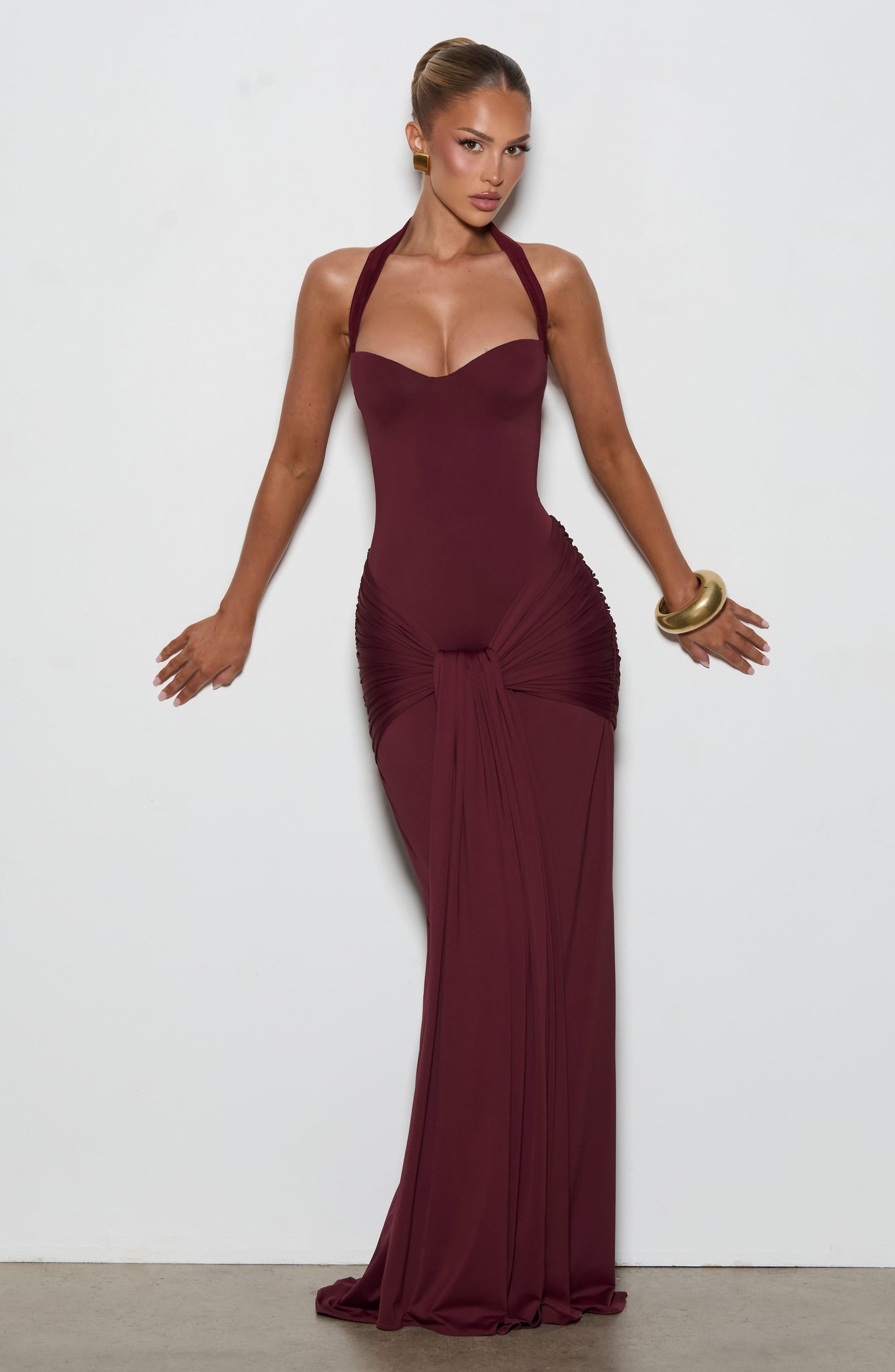 Gia Maxi Dress Cherry Lacquer