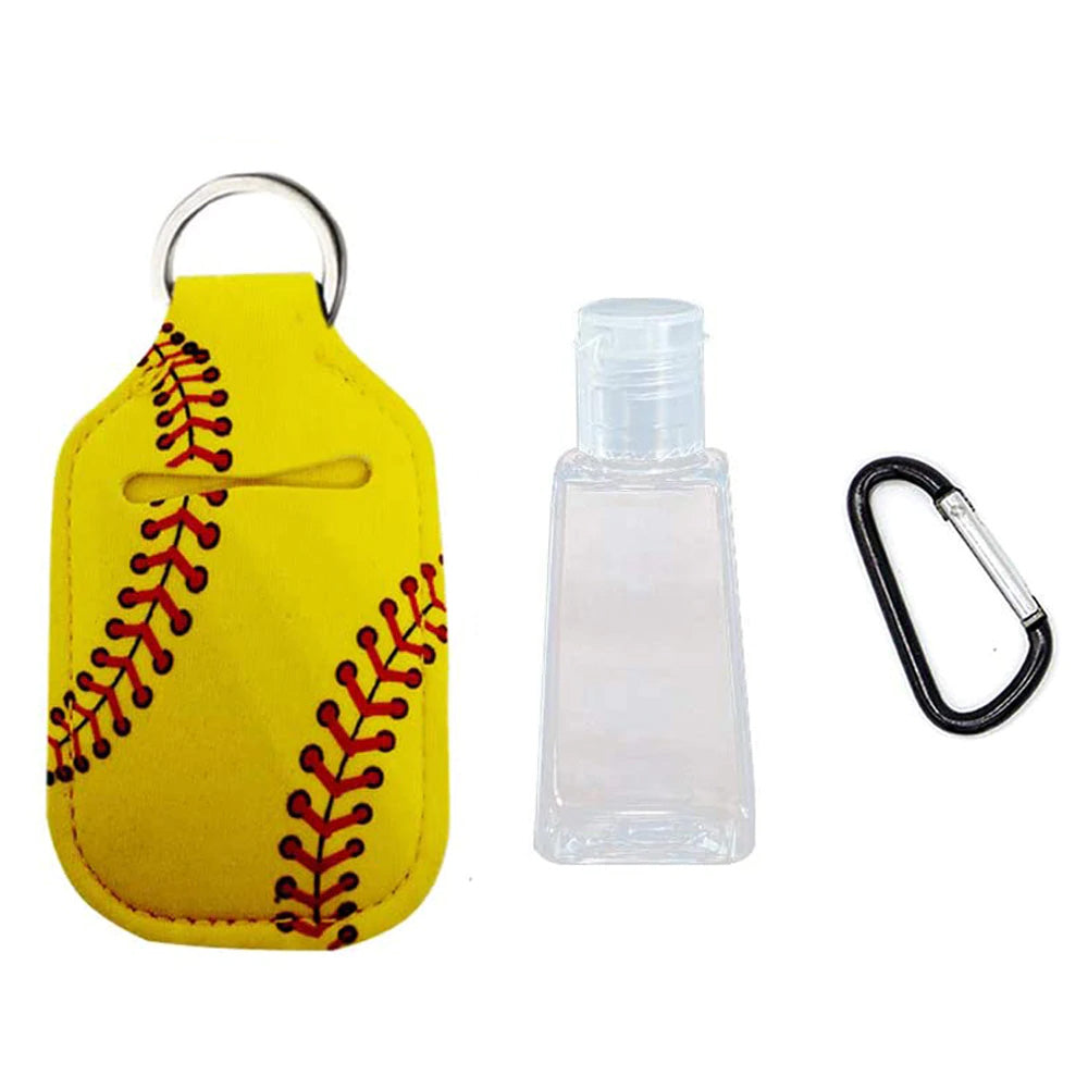 Compact hand sanitizer keychain for travel and outdoor activities