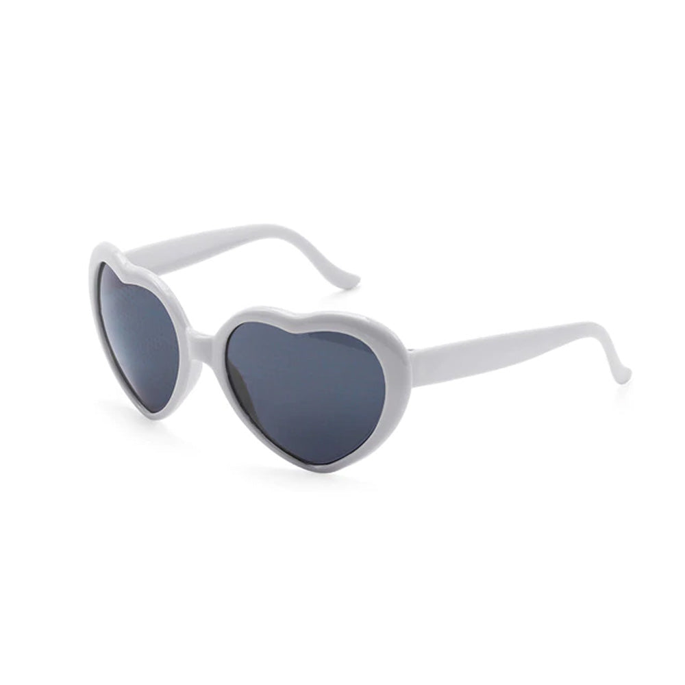 Heart Shaped Heart Effect Diffraction Glasses white