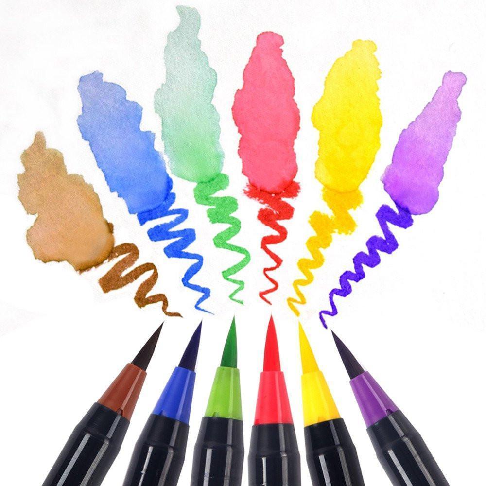 Nonbleeding watercolor markers