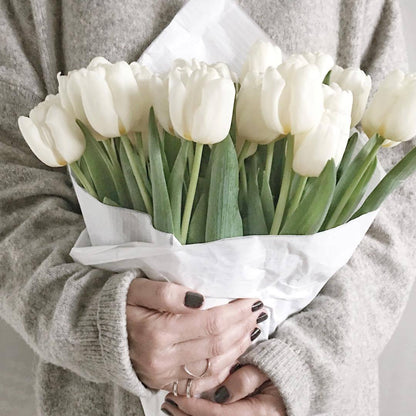 Real Touch Tulip Bouquet – Artificial Tulips Flowers, Everlasting, Realistic Tulips for Home Decor & Gifts