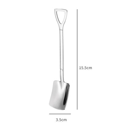 EbKI4pcsSetStainlessSteelShovelPointSpoonsCoffeeTeaSpoonIceCreamDessertTipScoopsCutle