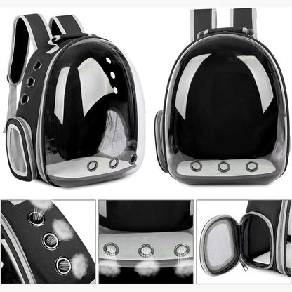 K6AcCatPetCarrierBackpackTransparentCapsuleBubblePetBackpackSmallAnimalPuppyKittyBirdB