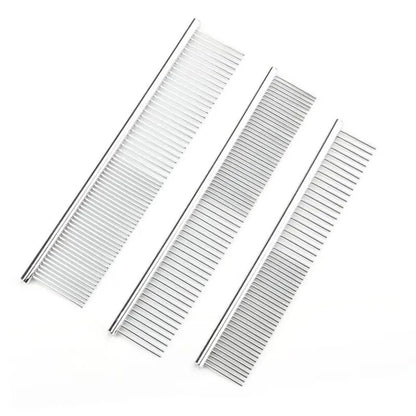 Stainless Steel Pet Grooming Comb: Remove Pet Hair Easily