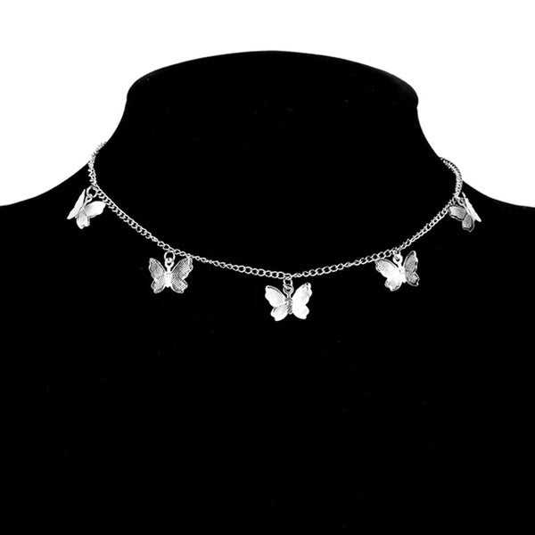 Elegant butterfly choker necklace gift