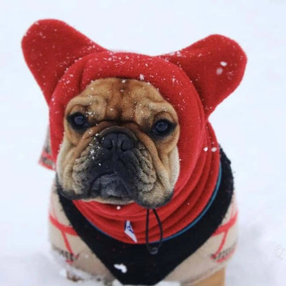 aBF2WinterPetHatFleeceAdjustableDogWarmHatEarsHoodieColdWeatherWarmCapsforPetsjpg