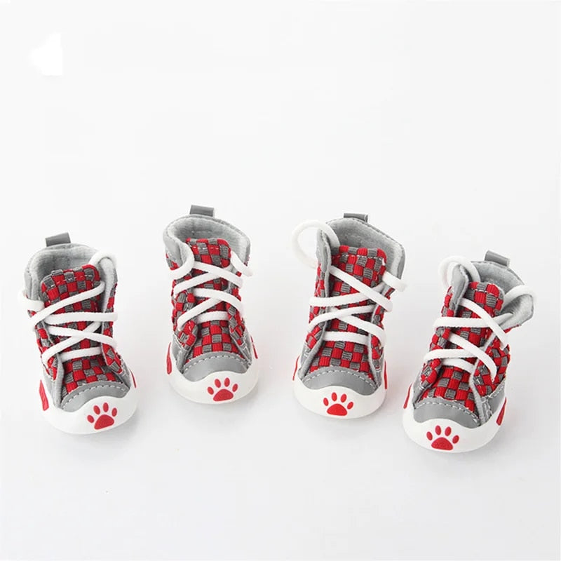 OIiPNewDesign4pcsSetPetDogShoesSmallDogPuppyBootsFootballStyleCheapDogSummerjpg