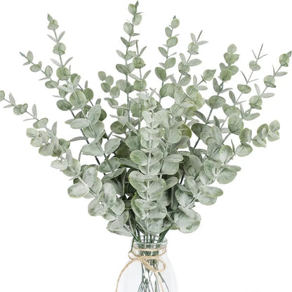 Green Eucalyptus Leaves: Artificial Branches for Home Garden