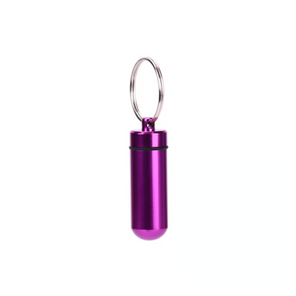 Compact aluminum pill holder for active lifestyles