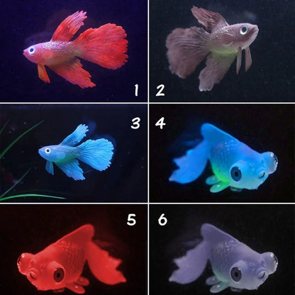 Silicone Luminous Hippocampus Aquarium Ornament: Underwater Sea Horse Fish DEcor