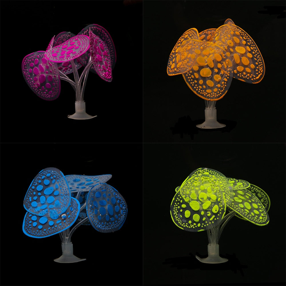 Silicone Luminous Plants: Glowing Coral Aquarium Decoration