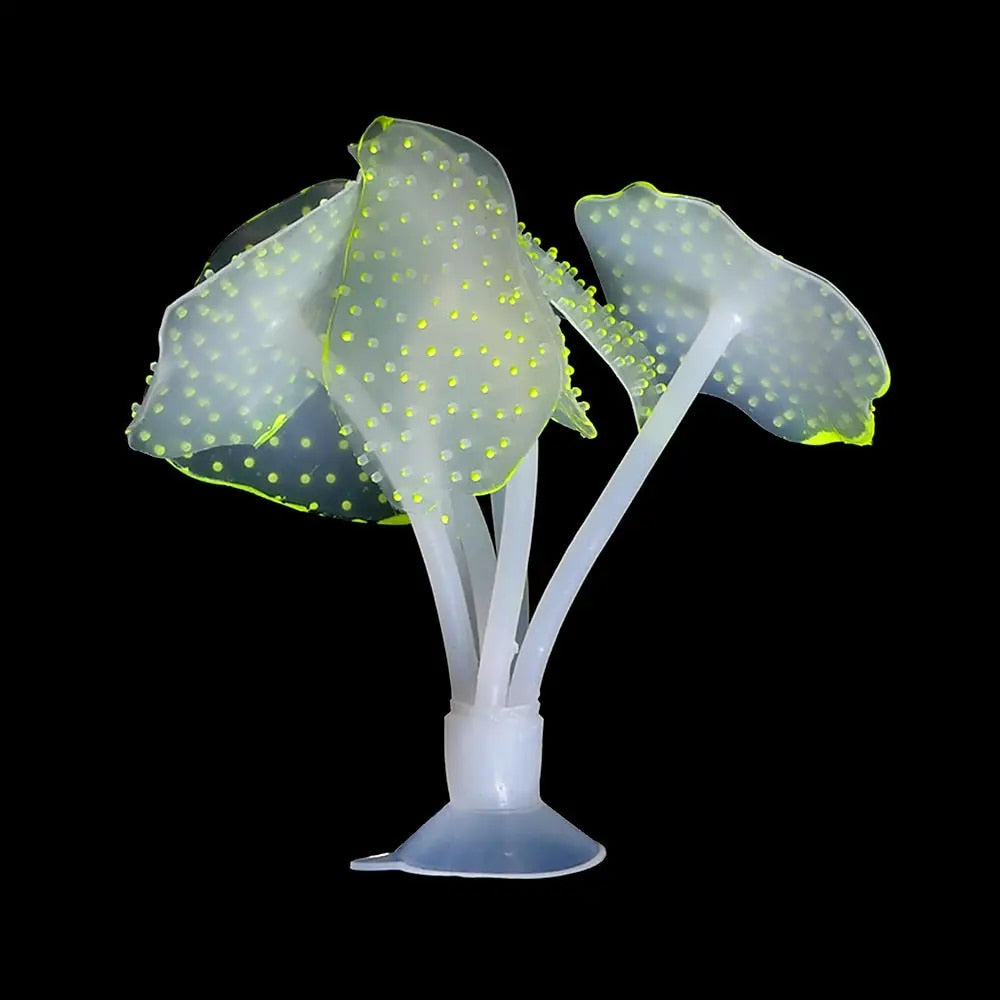 zWKwSiliconeLuminousPlantsArtificialGlowingSimulationCoralAquariumDecorationFishTankUnder