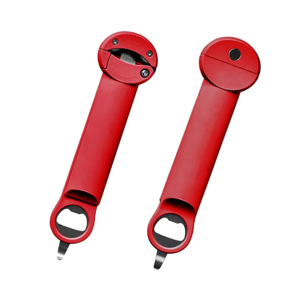 Multifunctional Retractable Bottle Opener red