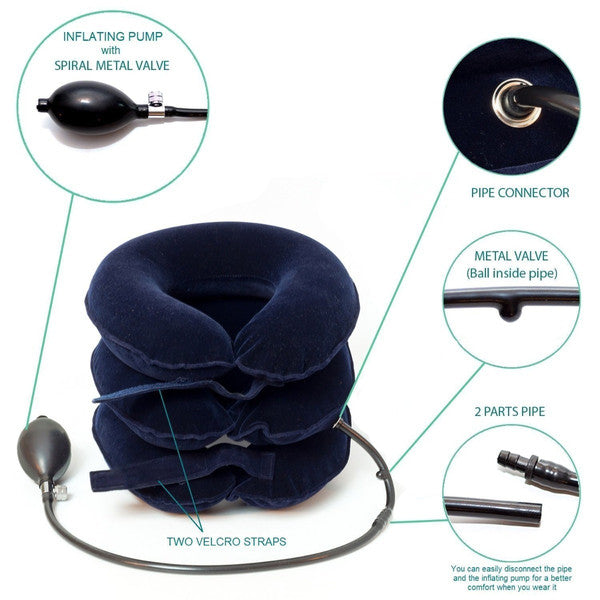Travelfriendly neck brace pillow for pain relief