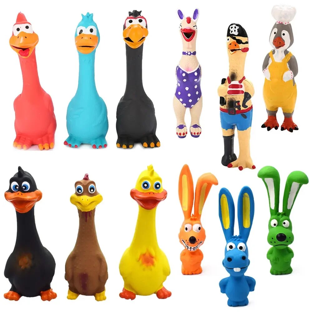 Interactive Squeaky Toy, Bite Resistant Chew Toy, Screaming Chicken Sound