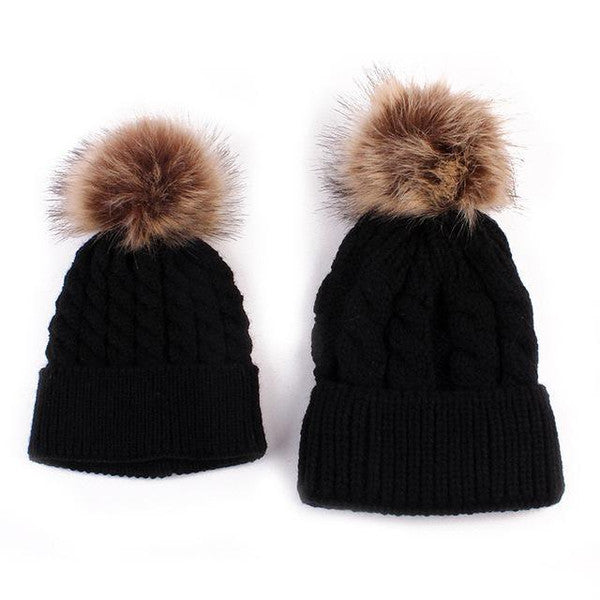 Handcrafted mommy and me winter hats