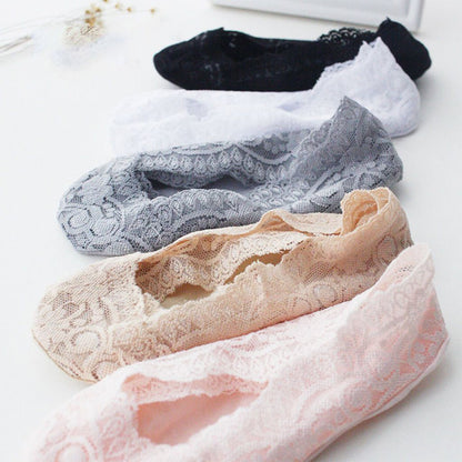 Stylish womens lace scalloped foot coverings