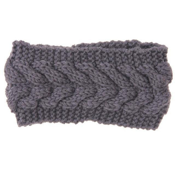 Chic cozy headband paired with a winter scarf