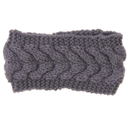 Chic cozy headband paired with a winter scarf
