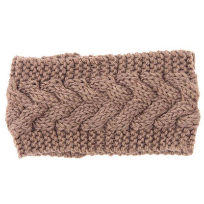 Warm knit ear covers for outdoor activities