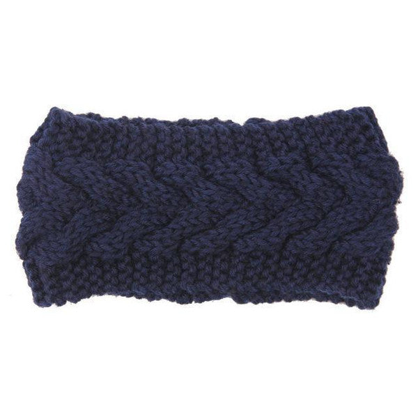 Adjustable knit ear warmers in pastel colors