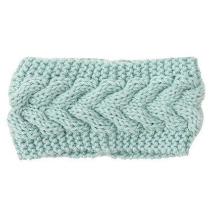 Cute knitted winter headband for girls