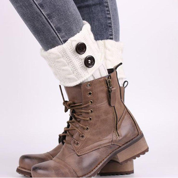 Luxurious cable knit boot topper for cold weather
