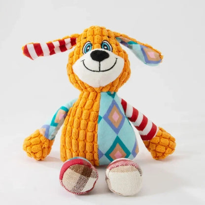 Pet Plush Toy Cat Dog Puzzle Toy Cute Animals Bite Resistant Interactive Squeaky Chew Toy
