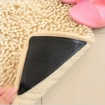 Reusable Non-Slip Rug Grippers for Hardwood Floors & Tiles – Dual Sided Adhesive Rug Stopper Keep Corners Flat