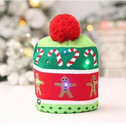 Christmas LED Beanie Hats  Gingerbread Man