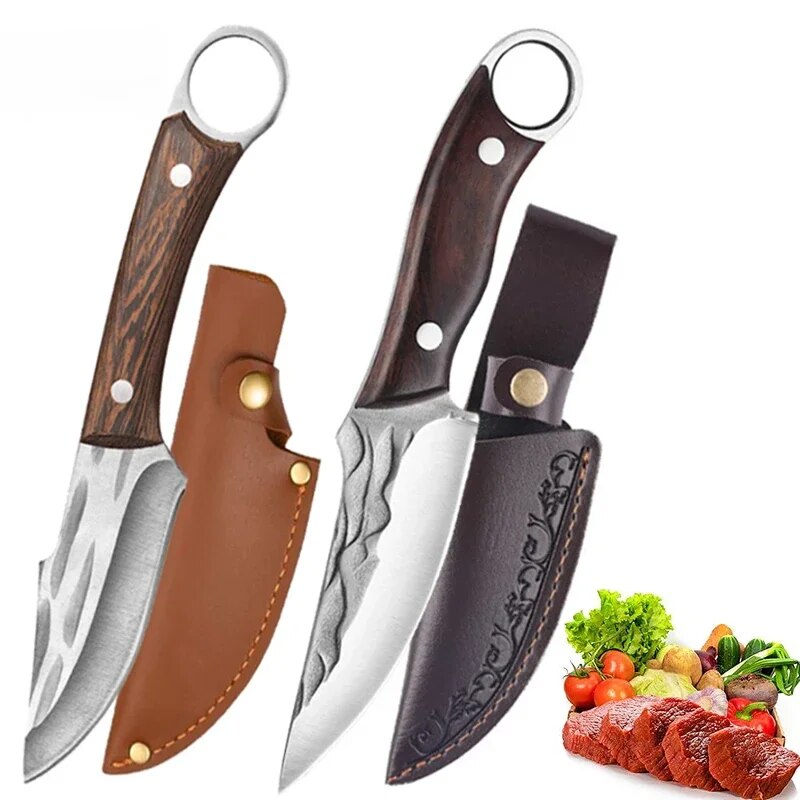 Stainless Steel Boning Knives: Handmade Forged Knife for Fruit, Meat, Fish - Cooking Knife