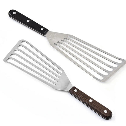 G1KFStainlessSteelSlottedTurnerFishSpatulaWithWoodenHandleKitchenToolsbyLeesephjpg