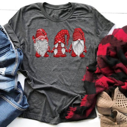 Christmas Gnomes T-Shirt Grey
