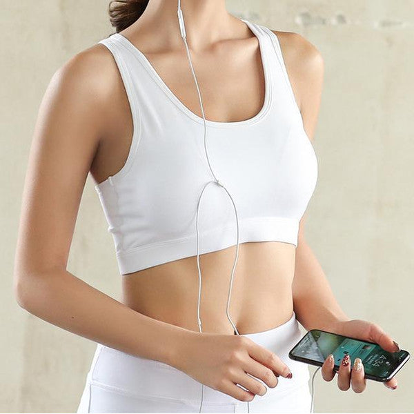 Handsfree sports bra for gym workouts