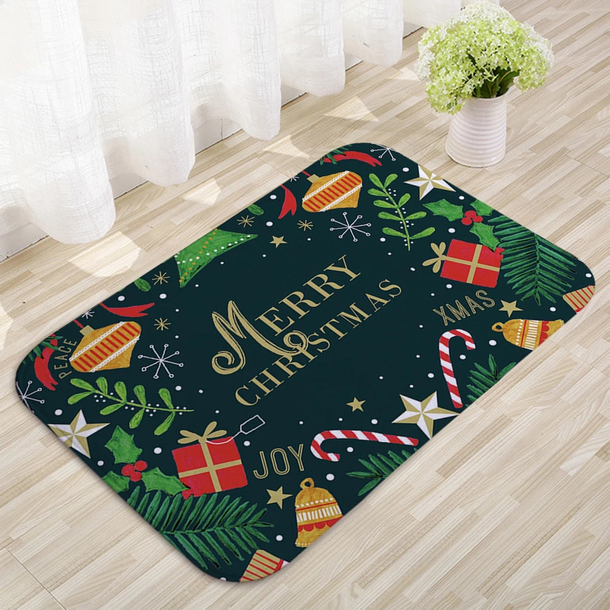 Christmas Door Mat: Santa Claus Outdoor Carpet, Merry Christmas Home Decor, Navidad Xmas Ornament New Year