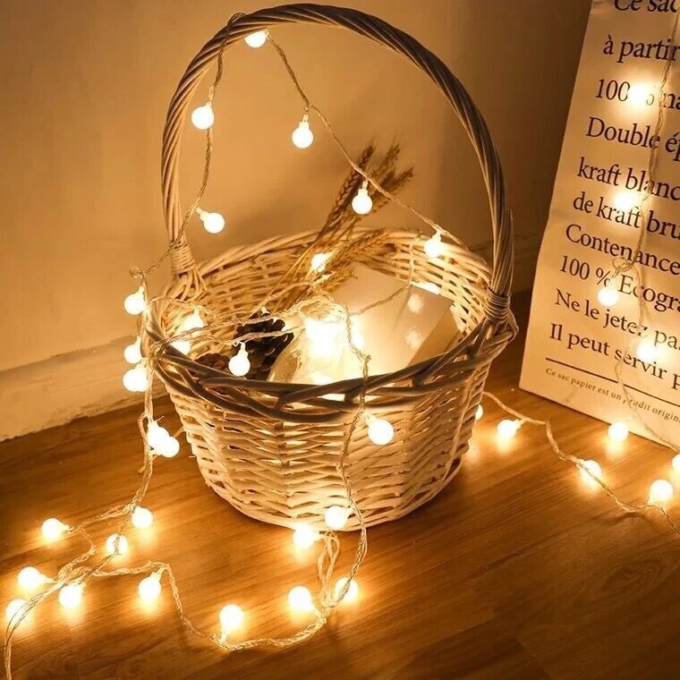 6OrS10MUSBBatteryPowerBallLEDStringLightsGarlandLightsOutdoorLampWeddingGardenFairyLi