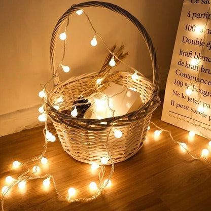 6OrS10MUSBBatteryPowerBallLEDStringLightsGarlandLightsOutdoorLampWeddingGardenFairyLi