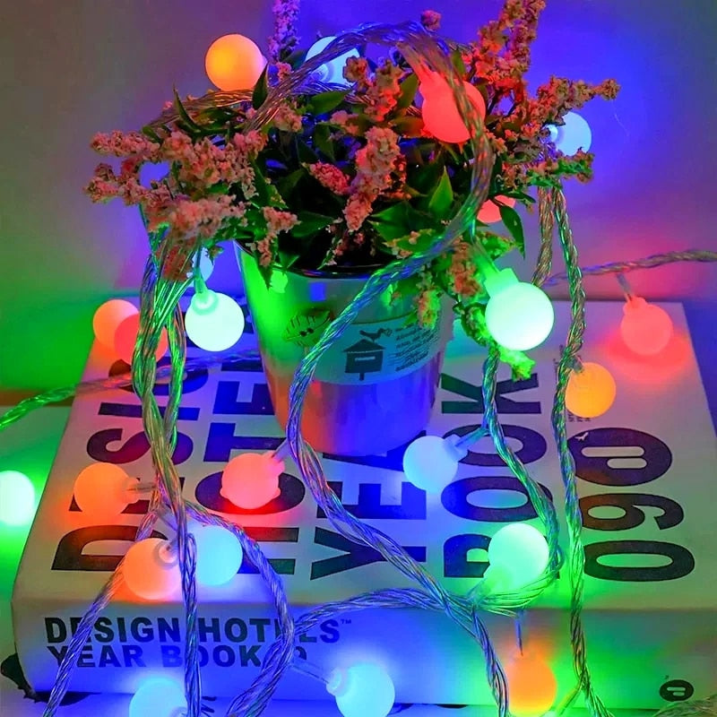 eCPj10MUSBBatteryPowerBallLEDStringLightsGarlandLightsOutdoorLampWeddingGardenFairyLi