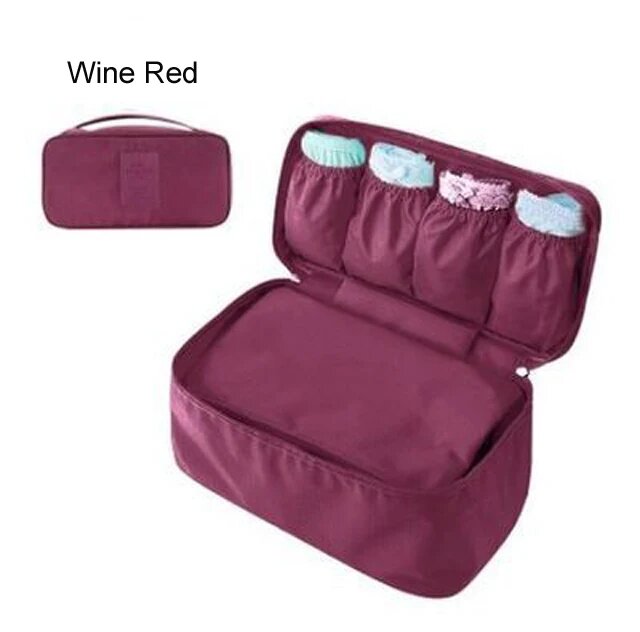 Detachable zippered pouch for underwear