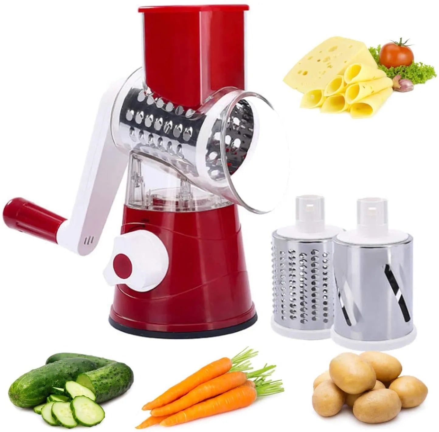 Multifunctional Hand Crank Vegetable Cutter & Grater