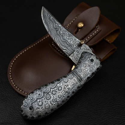 Folding Knife Handmade Damascus Full Tang Pocket Knife Survival Birthday Gift Anniversary Gift Table knife