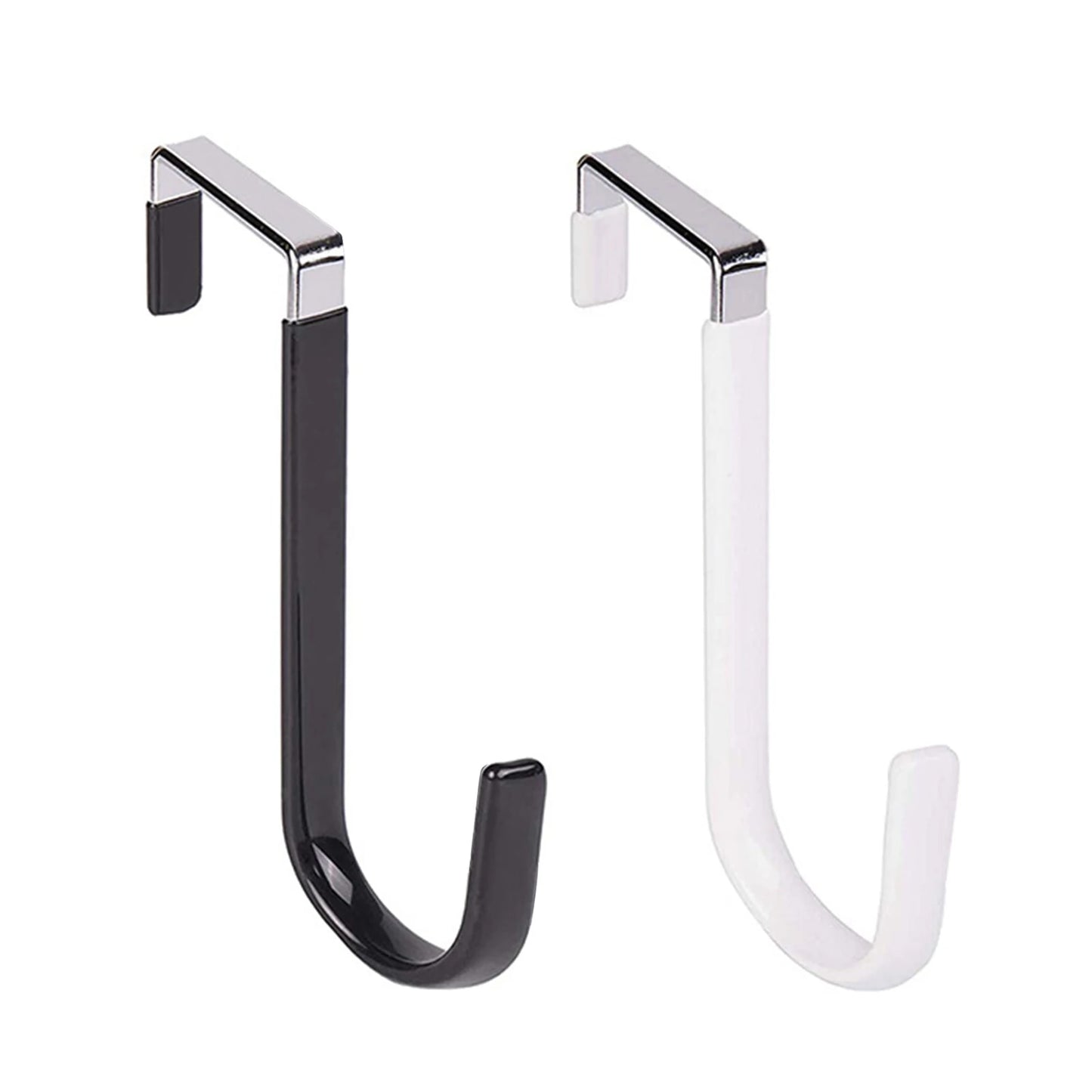 Metal Hook for Door Clamp: Space-Saving Carbon Steel Wreath Hanger, Garland Thin Hook - Holiday Home Decor Rack