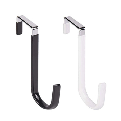 Metal Hook for Door Clamp: Space-Saving Carbon Steel Wreath Hanger, Garland Thin Hook - Holiday Home Decor Rack
