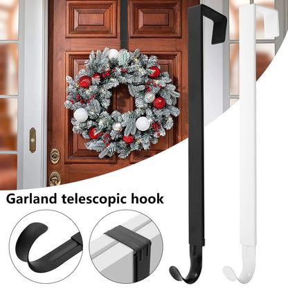 Holidays Wreath Hook Hangers: Removable Door Storage Rack Organizer - Coat Bag Hat Robe Hanging Holder Extensible Hanger