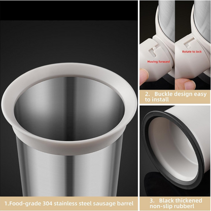 Sausage Stuffer with 4 Different Sizes Stuffing Tubes 5