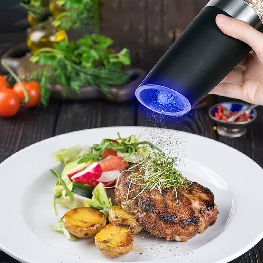 Gravity Electric Pepper and Salt Grinder Set 2